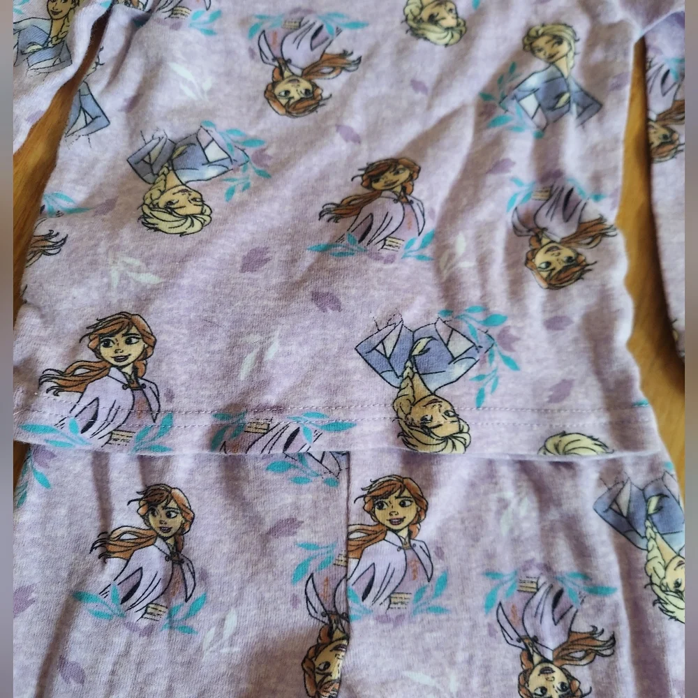 ⭐️5/$30 Frozen pajamas with Elsa and Anna, size 2T. Purple
